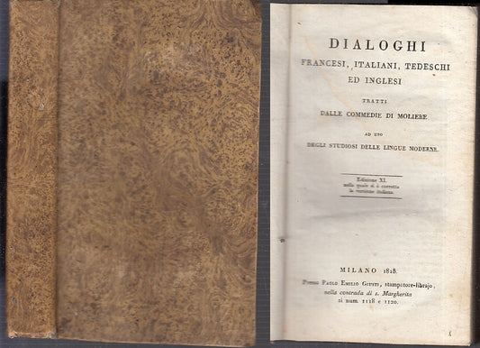 LH- DIALOGHI FRANCESI ITALIANI TEDESCHI ED INGLESI -- GIUSTI --- 1818 - C- XFS80