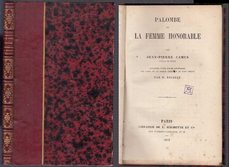 LH- PALOMBE LE FEMME HONORABLE - JEAN PIERRE CAMUS - HACHETTE --- 1853- C- XFS80