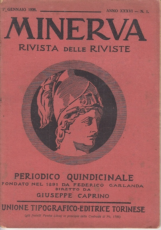 LR- MINERVA RIVISTA DELLE RIVISTE LOTTO 10 NUMERI 1927 -- UTET--- 1926- S- XFS66