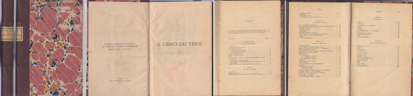 IL LIBRO DEI VERSI - FELICE CAVALLOTTI - CARLO ALIPRANDI --- 1910- C- XFS56