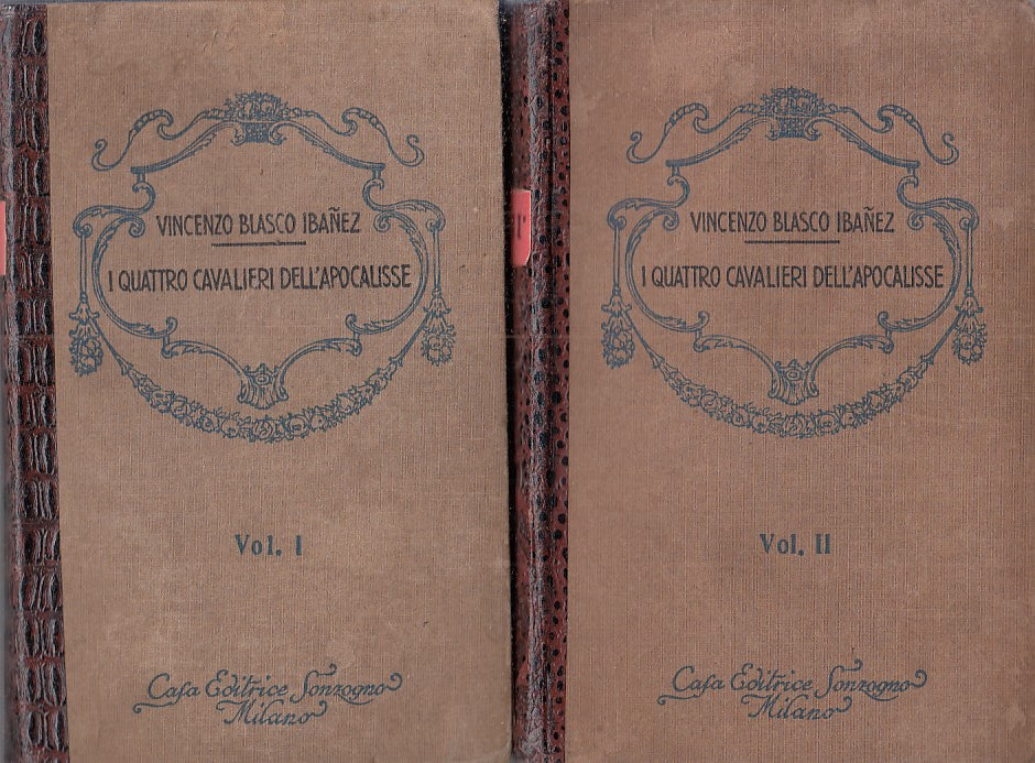 LN- QUATTRO CAVALIERI APOCALISSE  I E II - IBANEZ - SONZOGNO --- 1930- C- ZFS258