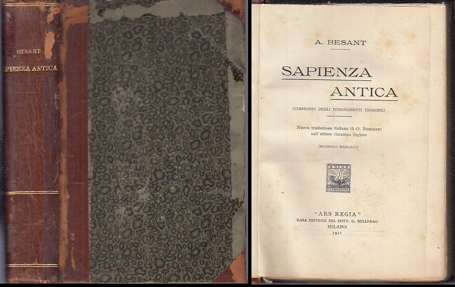 LS- SAPIENZA ANTICA - BESANT - ARS REGIA --- 1911 - C - XFS81