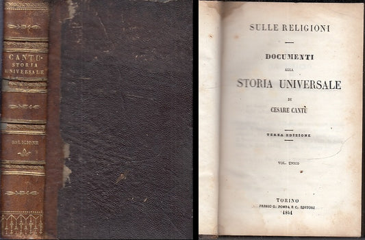 LS- ENCICLOPEDIA STORICA RELIGIONI - CESARE CANTU' - G. POMPA --- 1841- C- XFS82