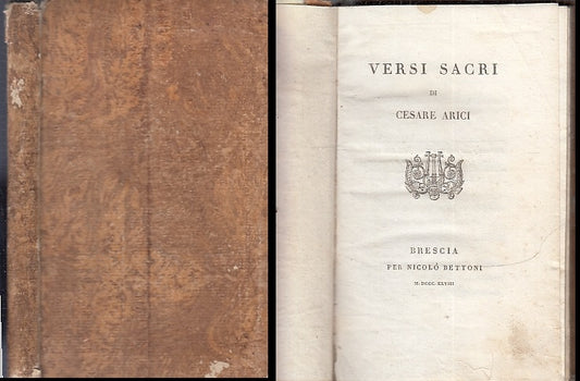 LD- VERSI SACRI - CESARE ARICI - NICOLO' BETTONI --- 1828 - C - XFS82