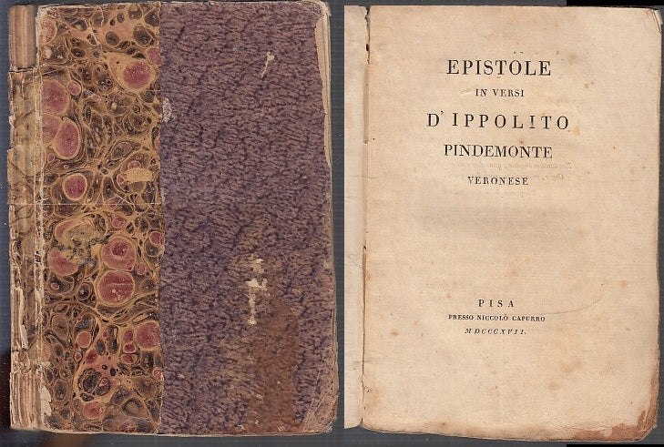 LH- EPISTOLE IN VERSI DI IPPOLITO PINDEMONTE SEPOLCRI-- CAPURRO--- 1817- B-XFS82