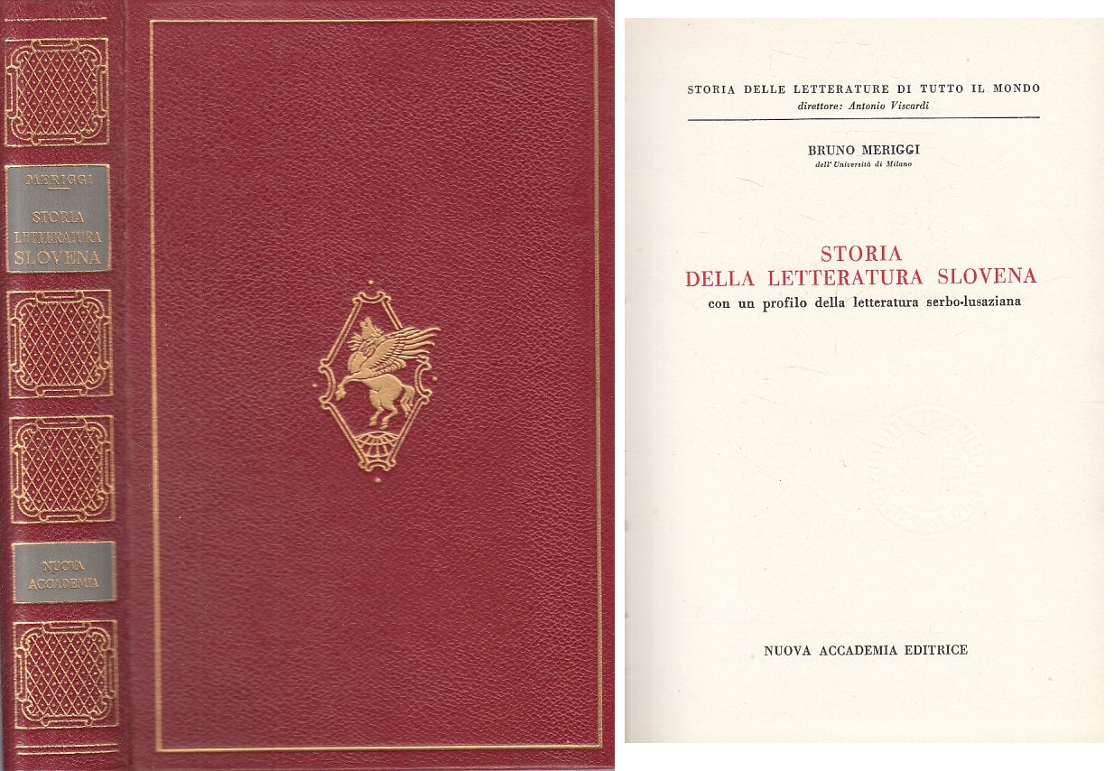 LS- STORIA LETTERATURA SLOVENA - MERIGGI - NUOVA ACCADEMIA --- 1961 - C - ZFS21