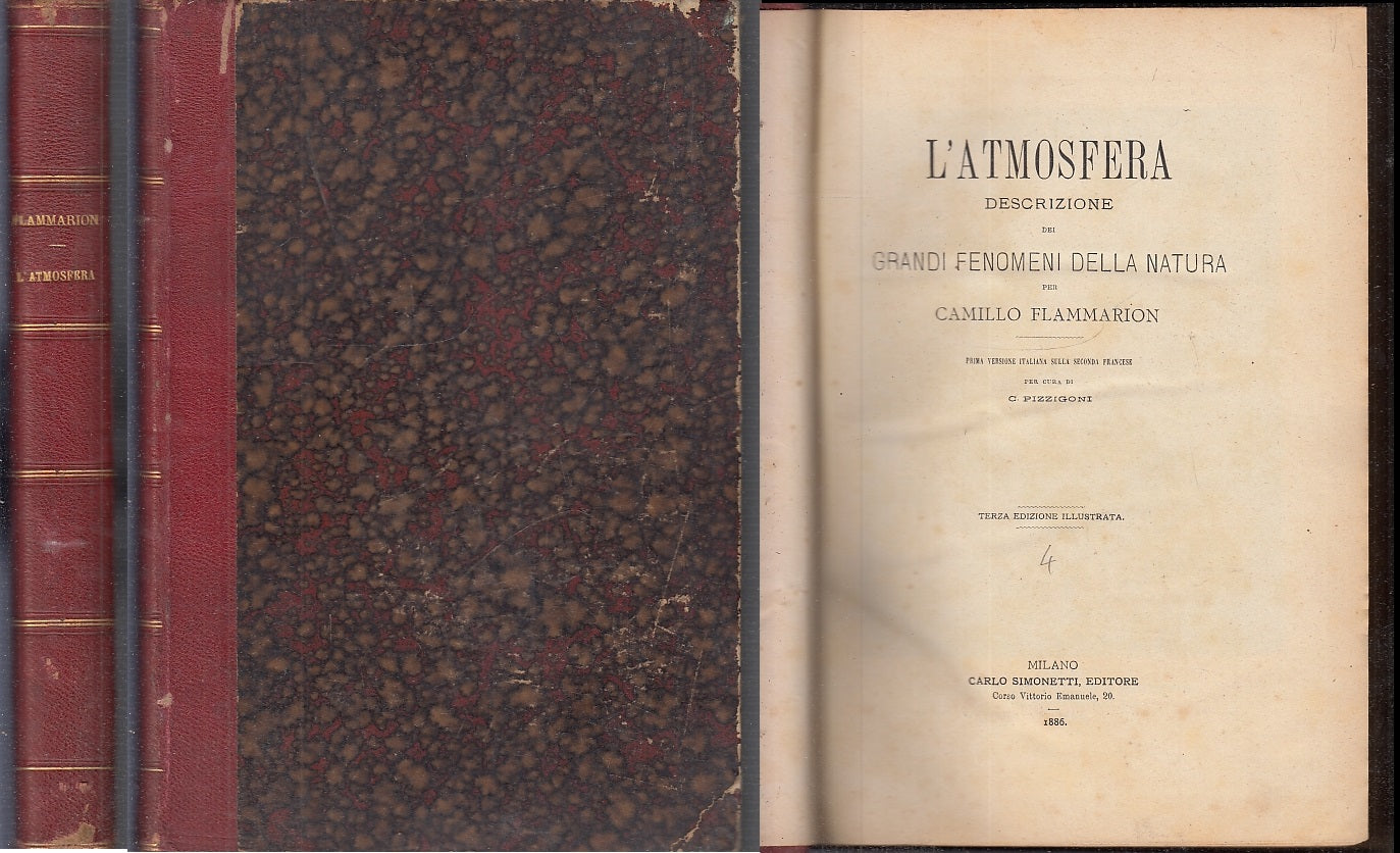 LZ- L'ATMOSFERA ILLUSTRATO - CAMILLO FLAMMARION - SIMONETTI --- 1886- C- XFS83
