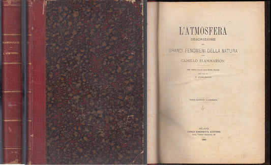 LZ- L'ATMOSFERA ILLUSTRATO - CAMILLO FLAMMARION - SIMONETTI --- 1886- C- XFS83