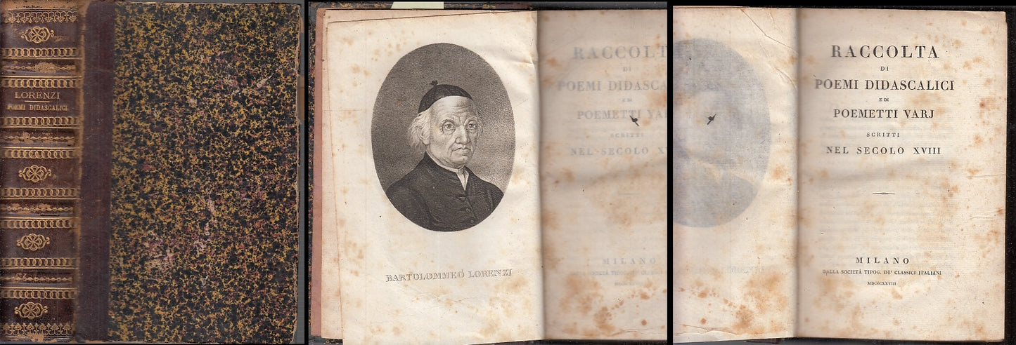 LN-  RACCOLTA POEMI DIDASCALICI E POEMETTI VARJ SEC. XVIII ----- 1828 - C- XFS83