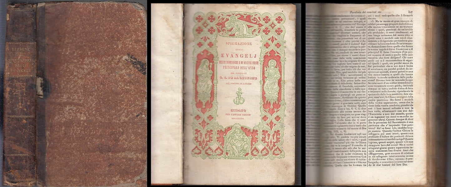LD- SPIEGAZIONE DEGLI EVANGELJ - DE LA LUZERNE - TRUFFI --- 1839 - C - XFS83