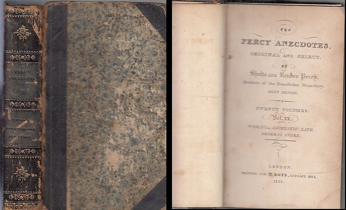 LN-THE PERCY ANECDOTES ORIGINAL 2 TOMI RILEGATI -- BOYS --- 1822 - C - XFS84