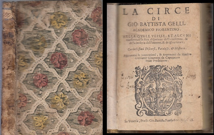 LH- LA CIRCE DI GIO BATTISTA GELLI SEICENTINA -- BONFADINI --- 1609 - B - XFS84