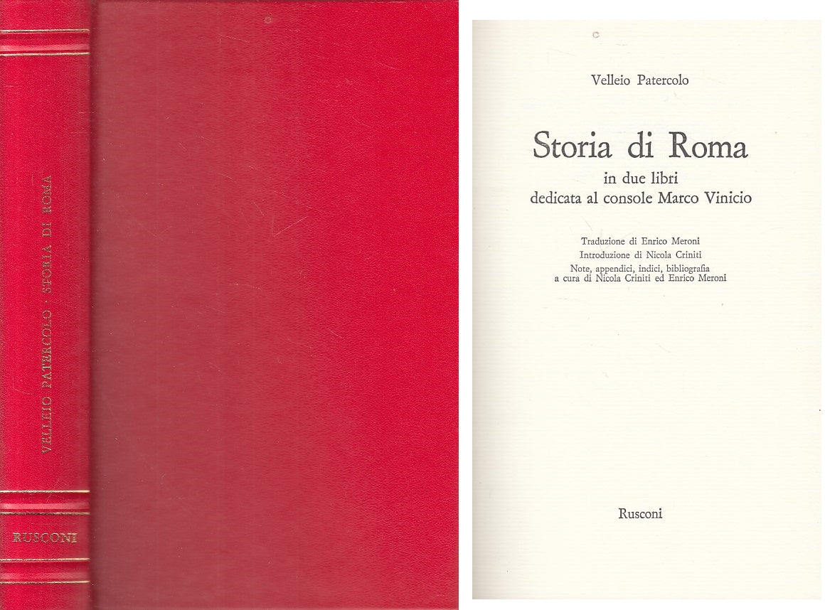 LS- STORIA DI ROMA - PATERCOLO - RUSCONI - STORIA - 1a ED. - 1978 - C - ZFS24