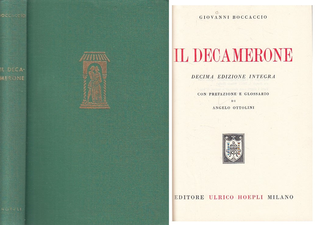 LN- IL DECAMERON - GIOVANNI BOCCACCIO - HOEPLI --- 1973 - C - ZFS22