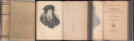 LS- FRAMMENTI LETTERARI FILOSOFICI- LEONARDO DA VINCI- BARBERA--- 1920- C- XFS81