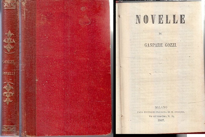 LH- NOVELLE - GASPARE GOZZI - GUIGONI --- 1867 - C - XFS73