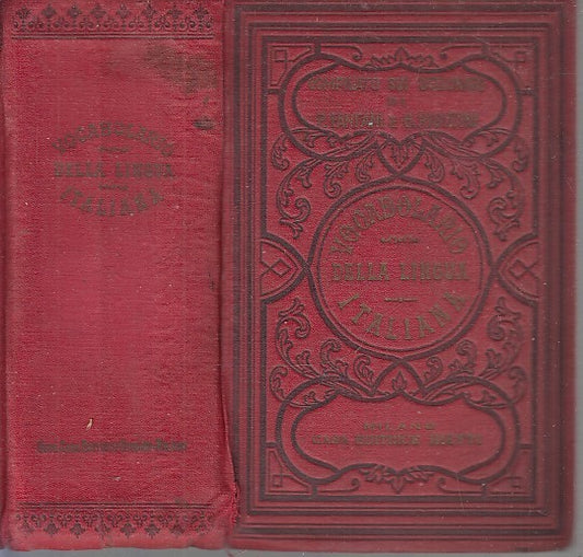 LH- VOCABOLARIO LINGUA ITALIANA - NICCOLO' TOMMASEO - BIETTI --- 1907 - C- XFS73