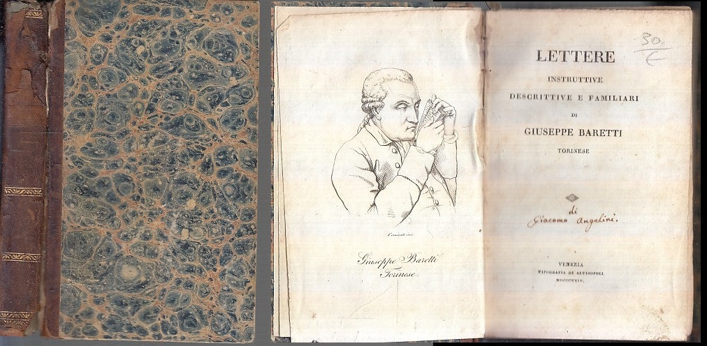 LH- LETTERE INSTRUTTIVE DESCRITTIVE E FAMILIARI - BARETTI ---- 1824 - C - XFS71