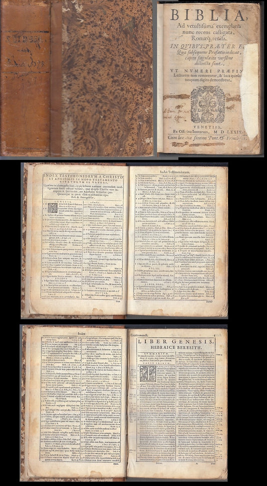 LH- BIBLIA AD VETUSTISSIMA EXEMPLARIA CINQUECENTINA -- IUNTARUM --- 1579- XFS71
