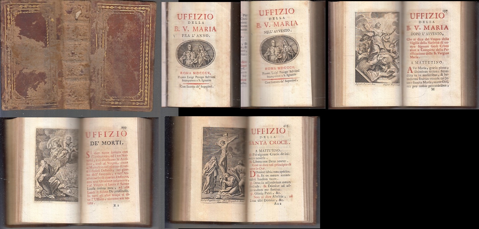 LH- UFFIZIO DELLA BEATA VERGINE MARIA FRA L'ANNO -- SALVIONI --- 1805 - C- XFS71