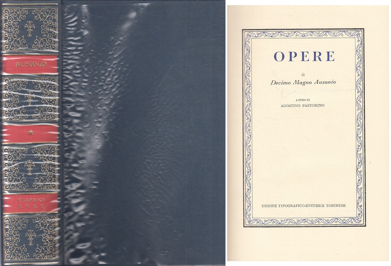 LN- OPERE - MAGNO AUSONIO - UTET - CLASSICI LATINI -- 1978 - CS - XFS