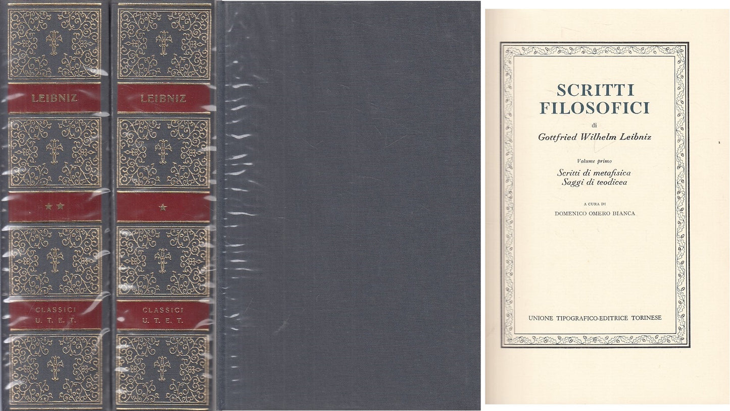 LS- SCRITTI FILOSOFICI 2 VOLL. - LEIBNIZ - UTET - CLASSICI -- 1979 - CS - XFS