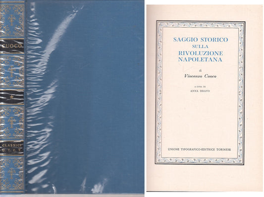 LS- SAGGIO STORICO RIVOLUZIONE NAPOLETANA - CUOCO - UTET --- 1975 - CS - YFS595