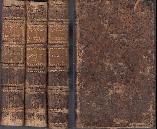 LH- LETTERE INTERESSANTI DI CLEMENTE XIV GARGANELLI 5 TOMI ----- 1778 -C - XFS70