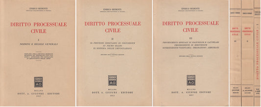 LZ- DIRITTO PROCESSUALE CIVILE 3 VOL. - REDENTI - GIUFFRE' --- 1957 - B - ZFS142