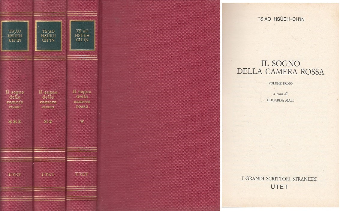 LN- SOGNO DELLA CAMERA ROSSA 3 VOLL - CHIN - UTET- SCRITTORI-- 1981 - C - ZFS216