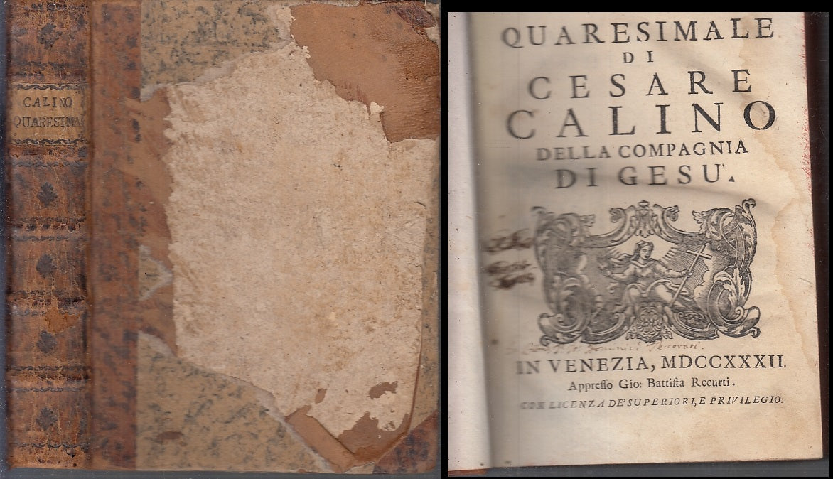 LH- QUARESIMALE DI CESARE CALINO SETTECENTINA -- RECURTI --- 1732 - C - XFS85