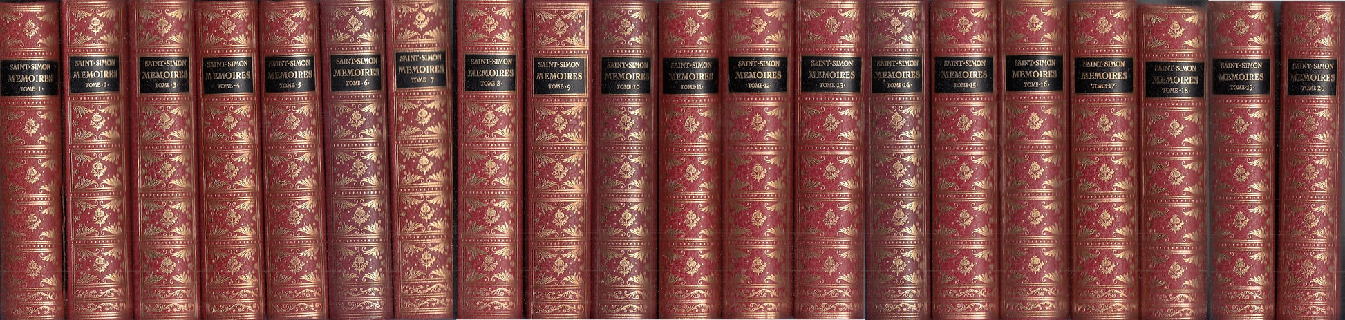 LN- MEMOIRES DE LOUIS DE SAINT SIMON VOLUMI 1/20 -- DE BONNOT --- 1965 - C - YFS
