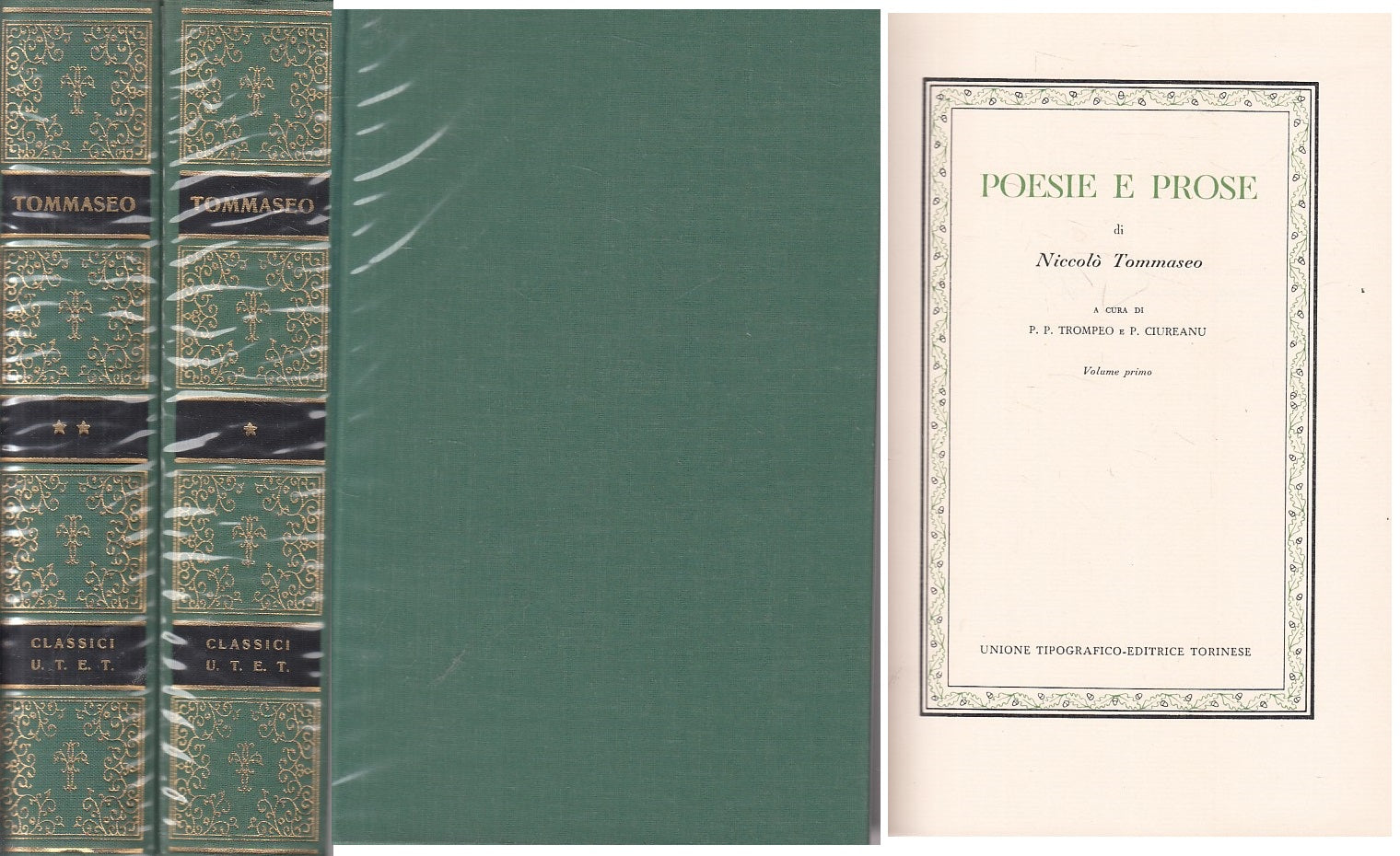 LN- POESIE E PROSE 2 VOLL. - TOMMASEO - UTET - CLASSICI -- 1972 - CS - ZFS289
