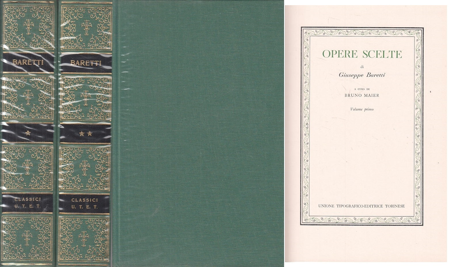 LN- OPERE SCELTE 2 VOLL.- BARETTI- UTET - CLASSICI ITALIANI-- 1975 - CS - ZFS289