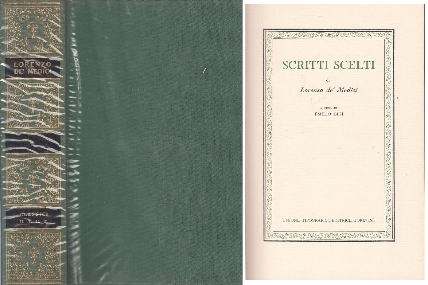 LN- SCRITTI SCELTI - DE MEDICI - UTET - CLASSICI ITALIANI -- 1971 - CS - ZFS304