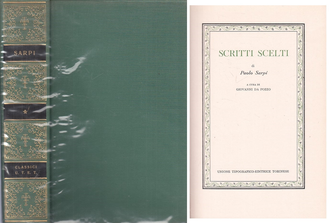 LN- SCRITTI SCELTI - SARPI - UTET - CLASSICI ITALIANI -- 1974 - CS - ZFS97