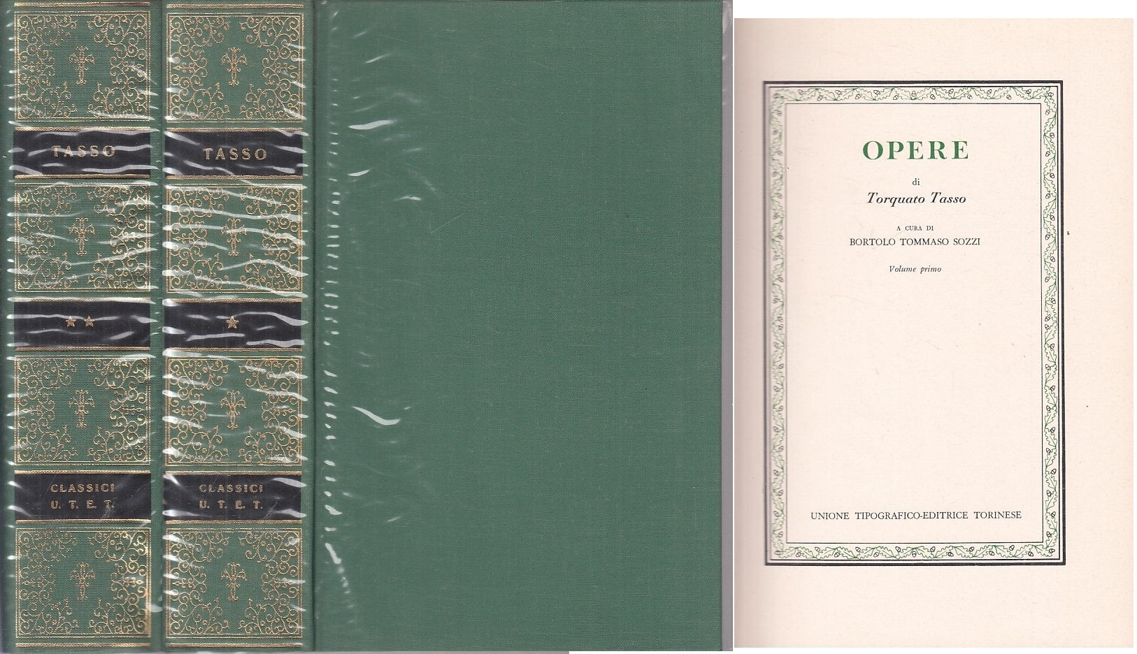 LN- OPERE 2 VOLUMI - TASSO - UTET - CLASSICI ITALIANI -- 1974 - CS - ZFS304