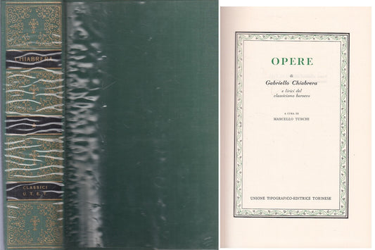 LN- OPERE - CHIABRERA - UTET - CLASSICI ITALIANI -- 1974 - CS - ZFS661