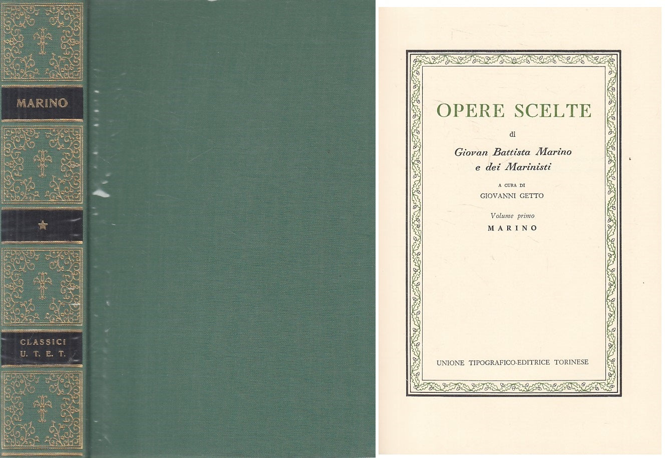 LN- OPERE SCELTE VOL.1 - MARINO - UTET - CLASSICI ITALIANI -- 1976 - CS - ZFS661
