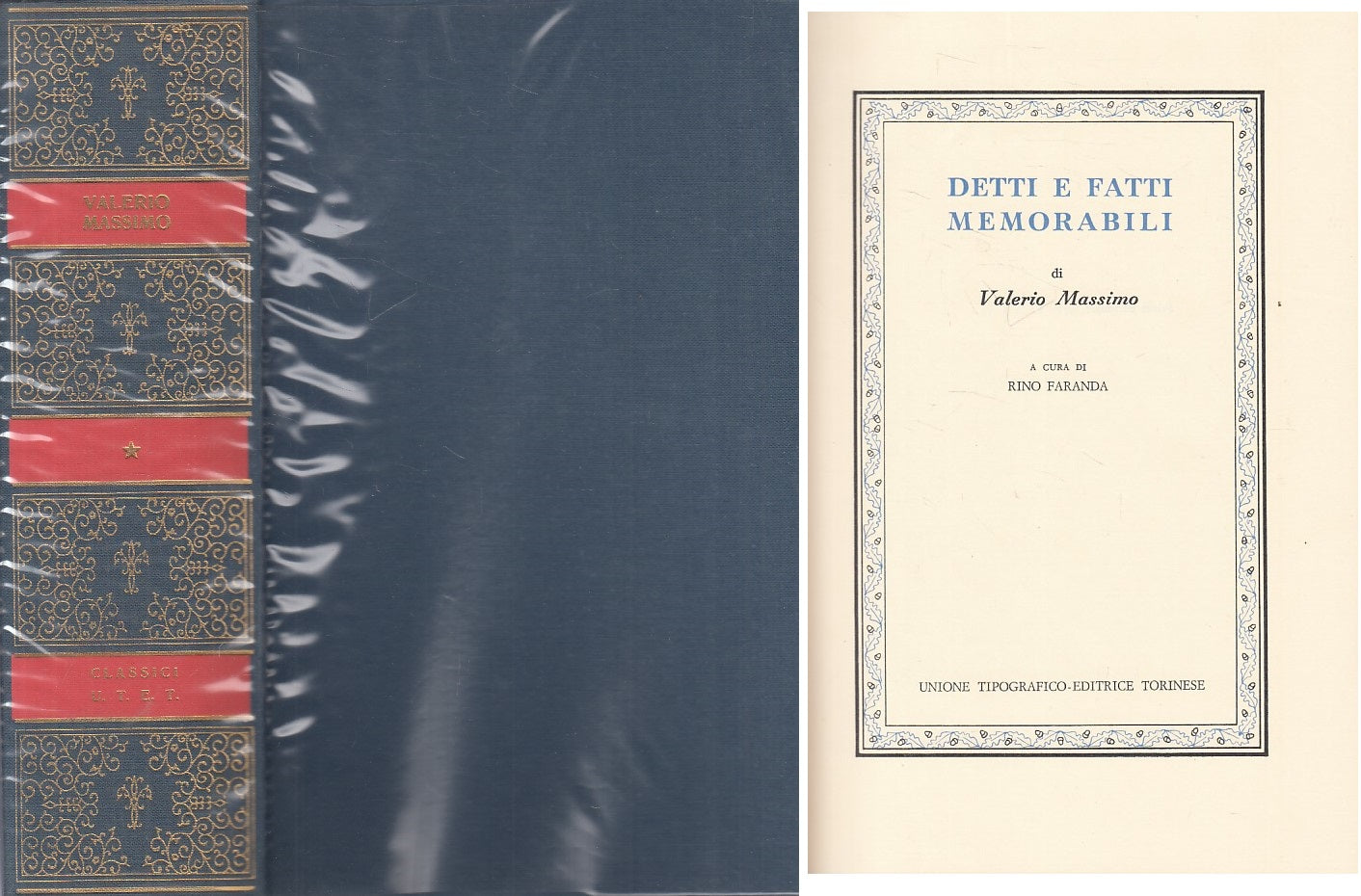 LN- DETTI E FATTI MEMORABILI- MASSIMO- UTET- CLASSICI LATINI-- 1976- CS - ZFS464