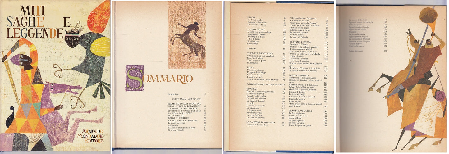 LB- MITI SAGHE E LEGGENDE ILLUSTRATO - PROVENSEN- MONDADORI --- 1970- CS- YFS718