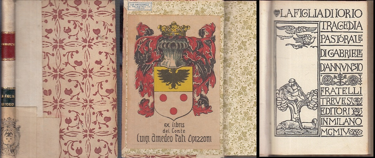 LN- LA FIGLIA DI IORIO RILEGATO - GABRIELE D'ANNUNZIO - TREVES--- 1928- C- XFS90