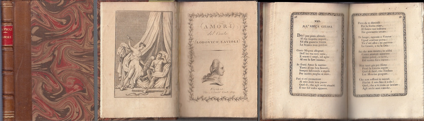 LN- AMORI DEL CONTE LODOVICO SAVIOLI -- NICCOLO' CONTI --- 1819- C- XFS91