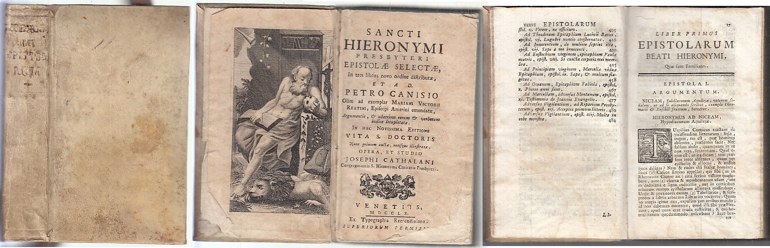 LH- SANCTI HIERONYMI PRESBYTERI EPISTOLAE SETTECENTINA- CANISIO---- 1760-C-XFS86