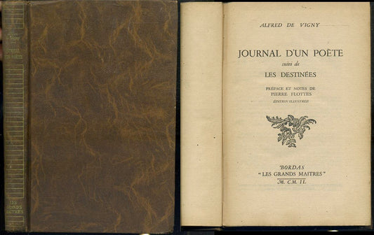 JOURNAL D'UN POETE - ALFRED DE VIGNY - LES GRAND MAITRES --- 1904 - C- XFS87