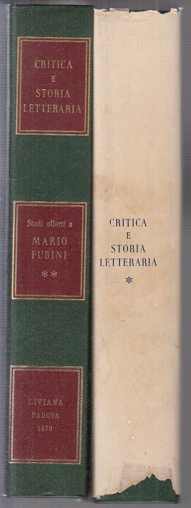 LZ- CRITICA E STORIA LETTERARIA -- LIVIANA EDITRICE --- 1970 - CS - YFS702
