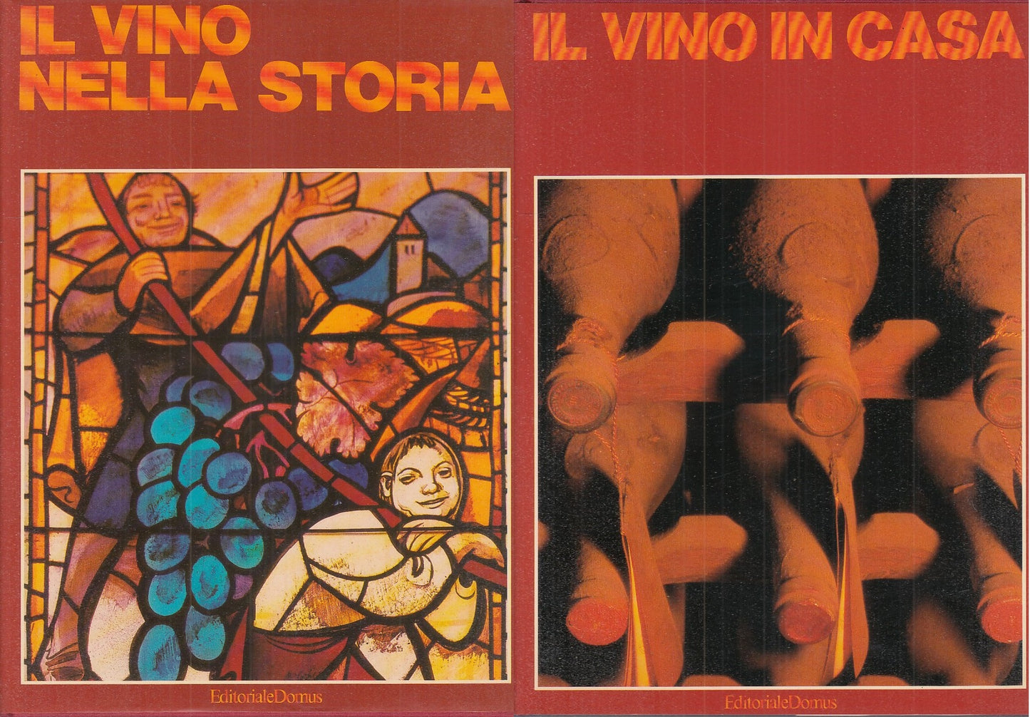 LZ- 2 VOLUMI: IL VINO NELLA STORIA + IL VINO IN CASA-- DOMUS--- 1981- CS- YFS735