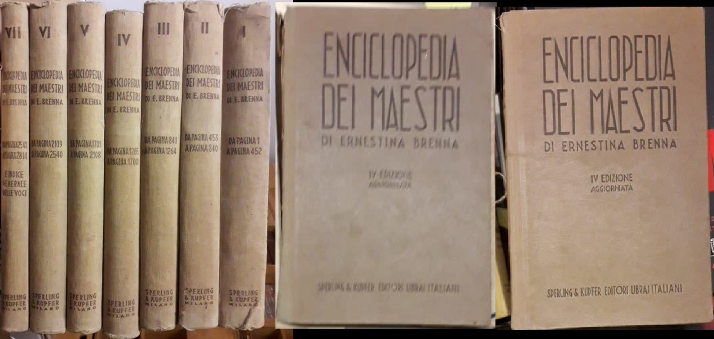 LT- ENCICLOPEDIA DEI MAESTRI 1/7 - ERNESTINA BRENNA - SPERLING --- 1943 - C- YFS
