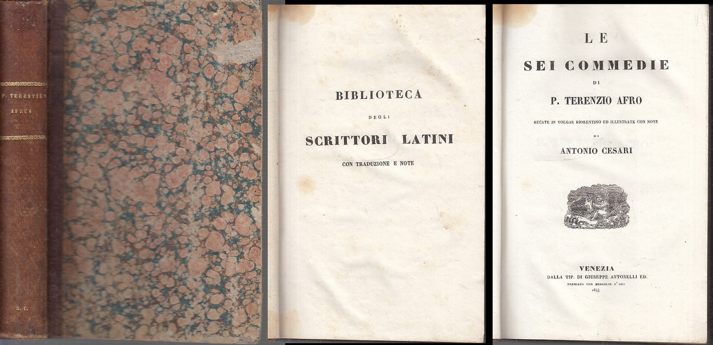 LH- BIBLIOTECA SCRITTORI LATINI LE SEI COMMEDIE- TERENZIO AFRO---- 1844 -C-XFS88