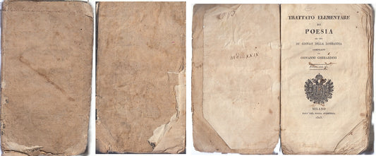 LN- TRATTATO ELEMENTARE DI POESIA - GHERARDINI- REGIA STAMPERIA--- 1823-- XFS143